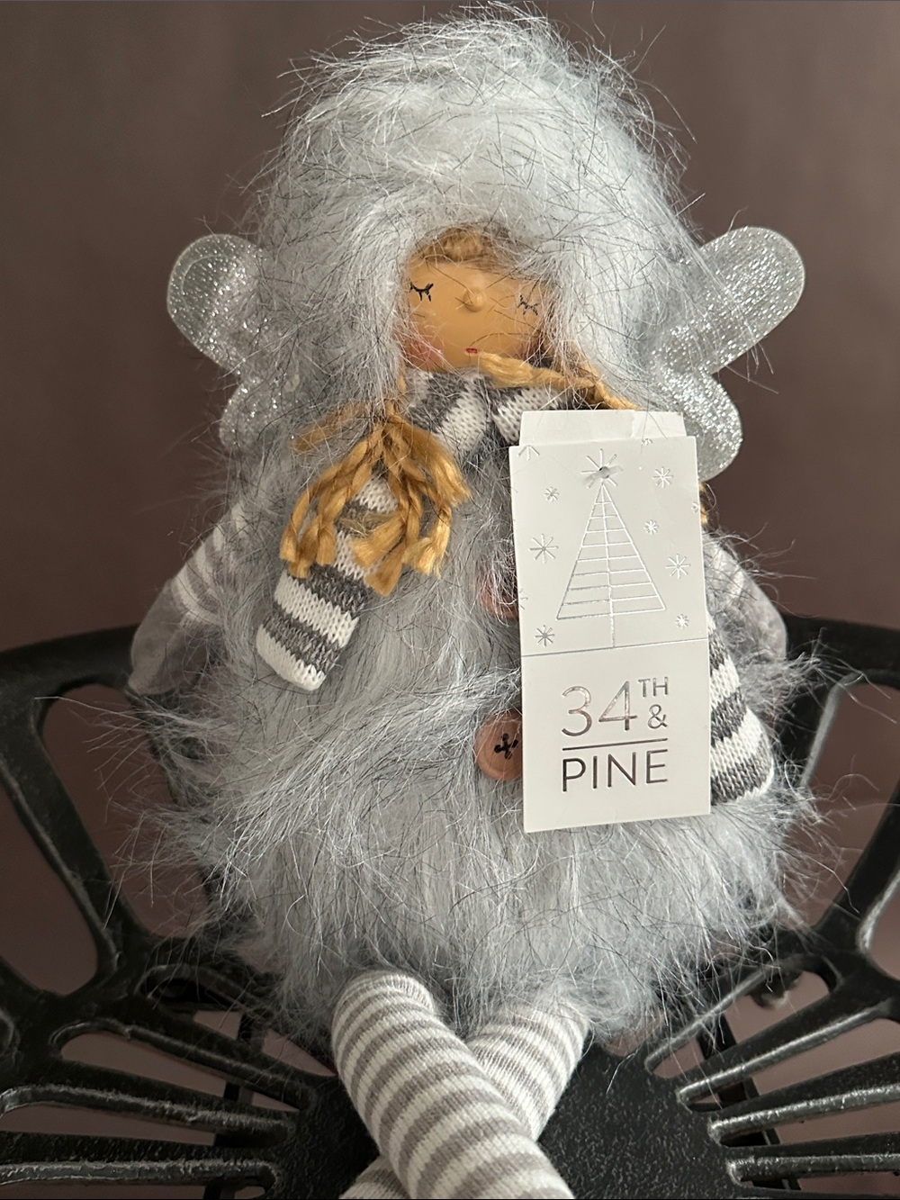 Gray Woolly Elf Home Art Figurine